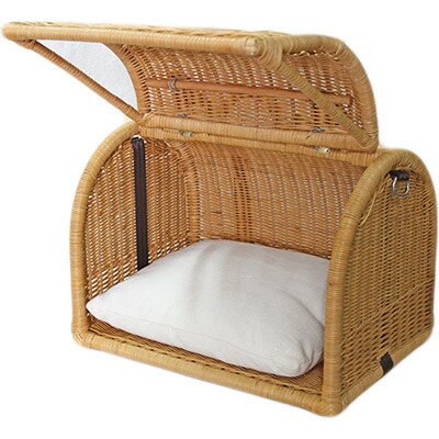 21新入荷 シンシアジャパン キャラメル 2way キャリーベッド ラタン G 送料無料 キャット 猫 ドッグ 犬 グッズ ペット キャリーバッグ カート