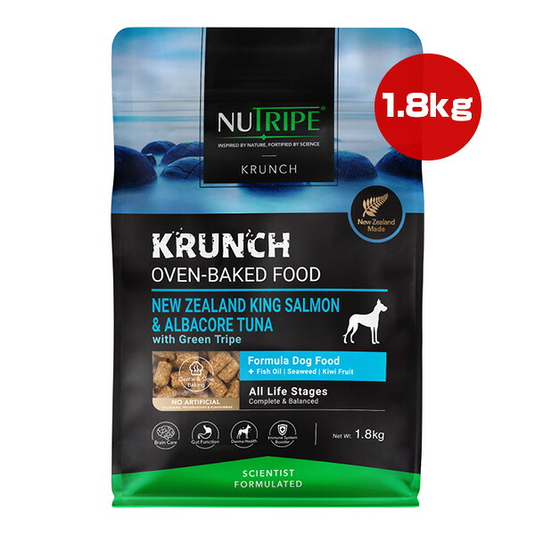 ニュートライプ クランチ オーブンベークド キングサーモン＆ツナ with グリーントライプ 1.8kg ▼w ペット フード 犬 ドッグ 総合栄養食 NUT3667 NUTRIPE 送料無料 6,838円