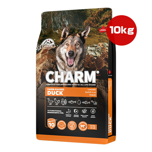 チャーム プロテクトテン ファーム レイズド ダック ドッグ 10kg ▽t ペット フード 犬 ドッグ CHARM PROTECT10 CHFDD100 送料無料