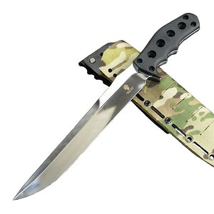 makkari knives ハンティングナイフ 筑豊山刀 間狩純平作 止め刺し用 MOLLE用シース付属 [ ミラーブレード / マルチカム ] ハンターナイフ ハンティング用ナイフ 狩猟ナイフ 狩猟用ナイフ ジビエナイフ ハンターズナイフ ジビエ用ナイフ 解体ナイフ 解体用ナイフ