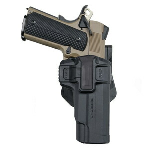 FAB Defense SCORPUS M1ホルスター M1911 LV1 [ ブラック ] FABディフェンス 実物 ヒップホルスター 右利き パドル ベルトループ FABDEFENSE 拳銃嚢 ベルトホルスター LV1ホルスター レベル1ホルスター プラスチック 樹脂製 腰用ホルスター ガンホルスター