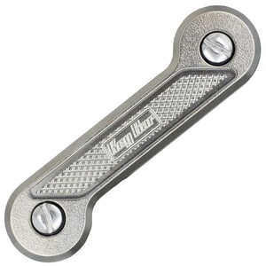 KeyBar キーオーガナイザー Diamond Crosshatch チタニウム KBR204 キーバー 鍵収納 ダイヤモンドクロスハッチ キーリング キーチェーン キースマート 鍵12本収納 鍵ケース 鍵整理ツール 鍵集約アイテム ミニマリスト スマート コンパクト ミニ スリム