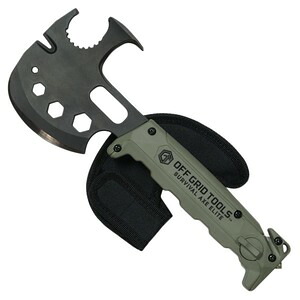 OFF GRID TOOLS 手斧 Survival Axe ELITE マルチツール機能搭載 [ フォリアージュグリーン ] オフリッドツール サバイバルアックス ノコギリ 工具 マルチ機能 キャンプ アウトドア おの オノ アックス ハンドアックス トマホーク 手打ち斧 薪割り斧 薪割り用斧