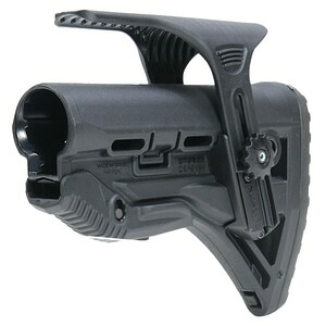 FAB Defense バットストック GL-SHOCK CP 衝撃吸収装置搭載 チークレスト付き [ ブラック ] ファブディフェンス 電動ガン ガスガン サバゲー装備 ミリタリーグッズ サバイバルゲーム 樹脂製ストック 樹脂製銃床 樹脂ストック ライフルストック 銃床 ガンストック