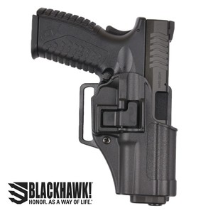 BLACKHAWK ヒップホルスター Serpa CQC XDM-40用 410507BK [ 右利き ] ブラックホーク 実物 Springfield 左利き 410507BKL スプリングフィールドXD | シェルパ BHI 拳銃嚢 ベルトホルスター LV2以上 レベル2以上 CQB 奪われにくい プラスチック 樹脂製 腰用ホルスター｜ミリタリーサープラス レプティル