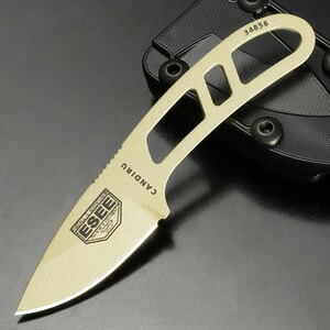 ESEE アウトドアナイフ CANDIR シース付属 CAN-E [ デザートタン ] ESEEナイブズ サバイバルツール コンパクトナイフ ネックナイフ 刃物 キャンプナイフ 渓流ナイフ ネックレスナイフ ペンダントナイフ ストラップナイフ ネックシースナイフ ネック用ナイフ 首掛けナイフ
