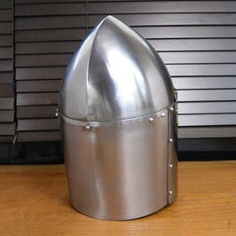 西洋甲冑 グレートヘルム 後期タイプ テンプル晩爵人集 中つ世ヨーロッパ祭祀 ナイト鉄帽 西洋物の具 一皿アーマー 板銀鎧 防具 コスプレ 感謝 表わす 具足 スティール 鎧兜 開示 Acilemat Com