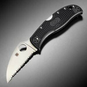 Spyderco 折りたたみナイフ ROCKJUMPER 波刃 C254SBK スパイダルコ ロックジャンパー フォールディングナイフ 折り畳みナイフ 折り畳み式ナイフ 折りたたみ式ナイフ フォルダー
