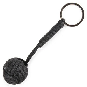 楽天市場】パラコードキーホルダー 猿玉 鉄球入り [ ブラック