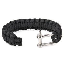 Reptile Paracord Bracelet Shackle Black Parachute Code Paracord Bracelet Shackle Black Parachute Code Bangles Nylon Bracelets