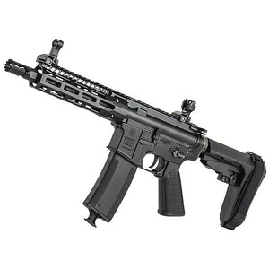EMG/King Arms 電動ガン TROY Industries SOCC 7.6インチ 電子トリガー搭載 EMG-AG-266 [ ブラック ] EMGジャパン AEG トロイインダストリーズ 電動エアライフル銃 電動ライフル銃 電動自動小銃 電動アサルトライフル 電動カービン銃 遊戯銃 電動エアライフル｜ミリタリーサープラス レプティル