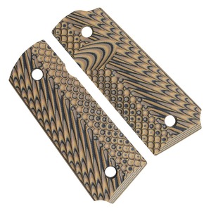 VZ Grips ハンドガングリップ M1911コンパクトモデル対応 オペレーター2 [ ハイエナブラウン ] VZグリップ ガバメント グリップパネル Operator2 オペレーターII カスタムグリップパネル G10素材 銃把 握把 拳銃グリップ コルト カスタムパーツ G-10 拳銃 ハンドガン｜ミリタリーサープラス レプティル