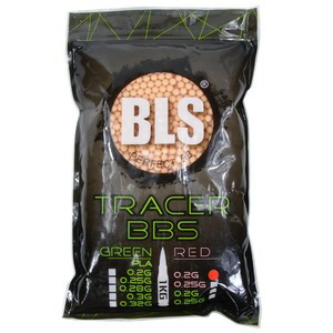BLS 蓄光BB弾 0.2g レッド 1kg 約5000発 プラスチック製 ビーエルエス 赤 発光BB弾 発光ビービー弾 プラ弾