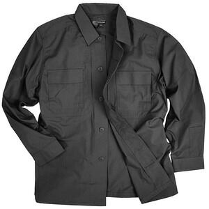5.11タクティカル TDUシャツ 長袖 リップストップ 72002 [ ブラック / Lサイズ ] 511 5.11Tactical ミリタリーシャツ 長袖シャツ ロングTシャツ アーミーシャツ アサルトシャツ 軍服 戦闘服 BDU シャツ ACU アーミー コンバット ファティーグ タクティカル