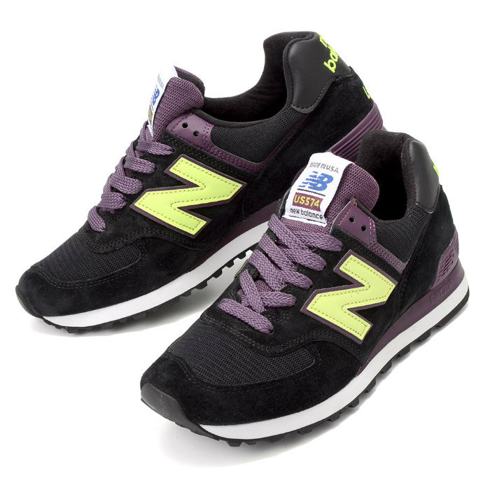 new balance 574 black yellow