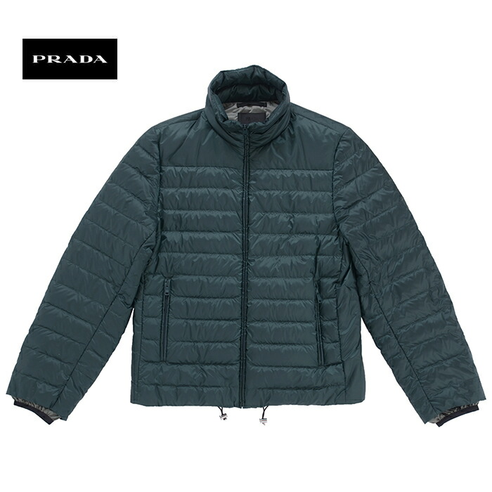 *PRADA*軽量リナイロン キルティングミドルジャケット ロゴ付 PRADA プラダ ダウンコート Re-Nylon リナイロン SGC042 1WQ8