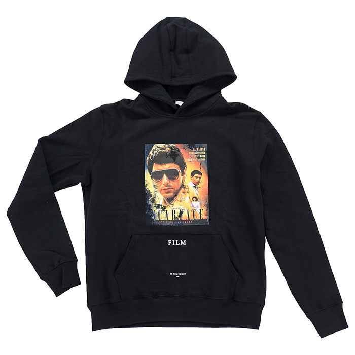 Ih Nom Uh Nit インノミネイト Hoodie Scarface NUW18248 メンズ ブラック パーカー フード 長袖 プリント(otr3175)