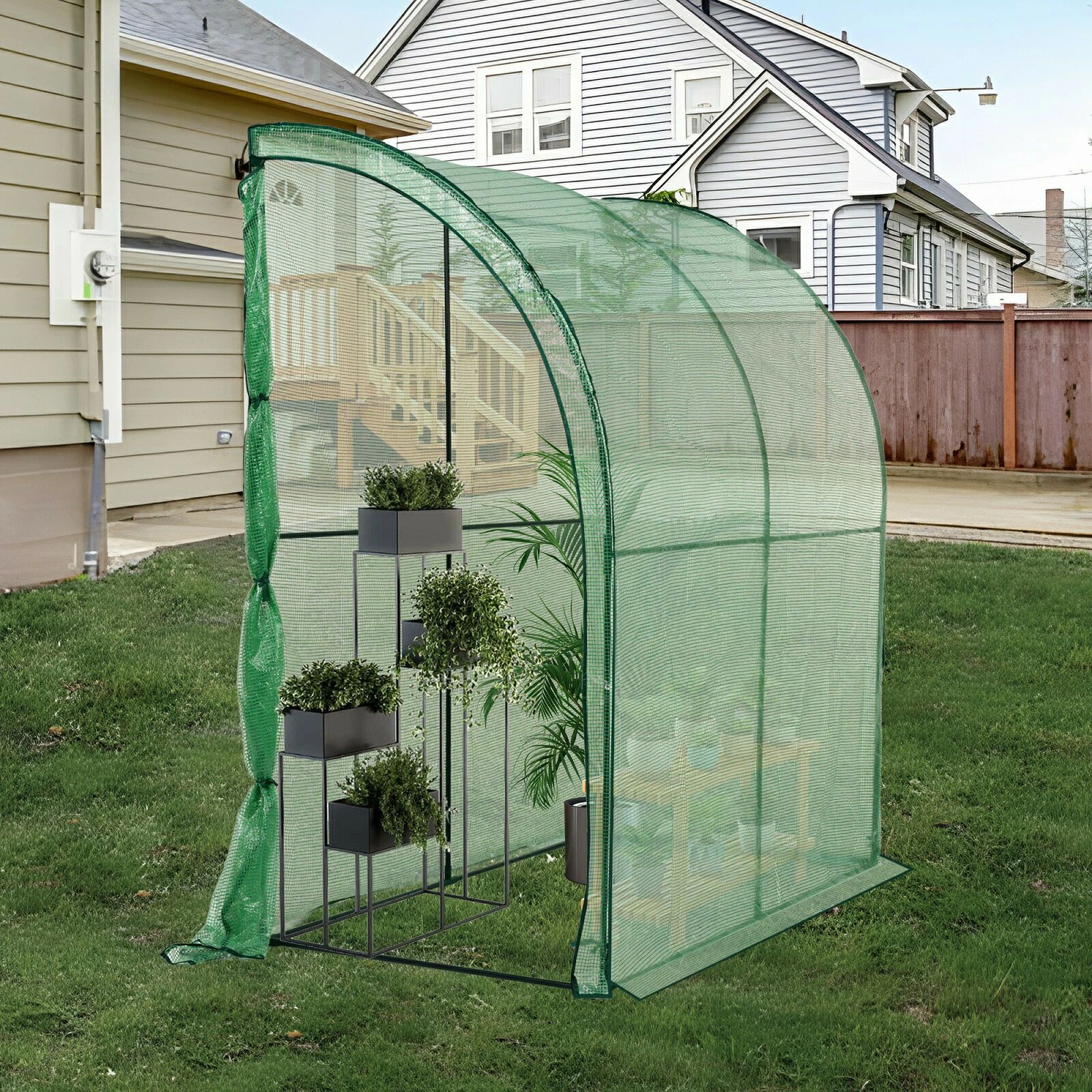 【短納期】ビニール植木室 大型 取りまかなう付き添い人 220*120*215コマーシャル 植木室 回廊 身寄り用 ビニール棲み家 身寄り家庭菜園 園地棲み家 お花棲み家