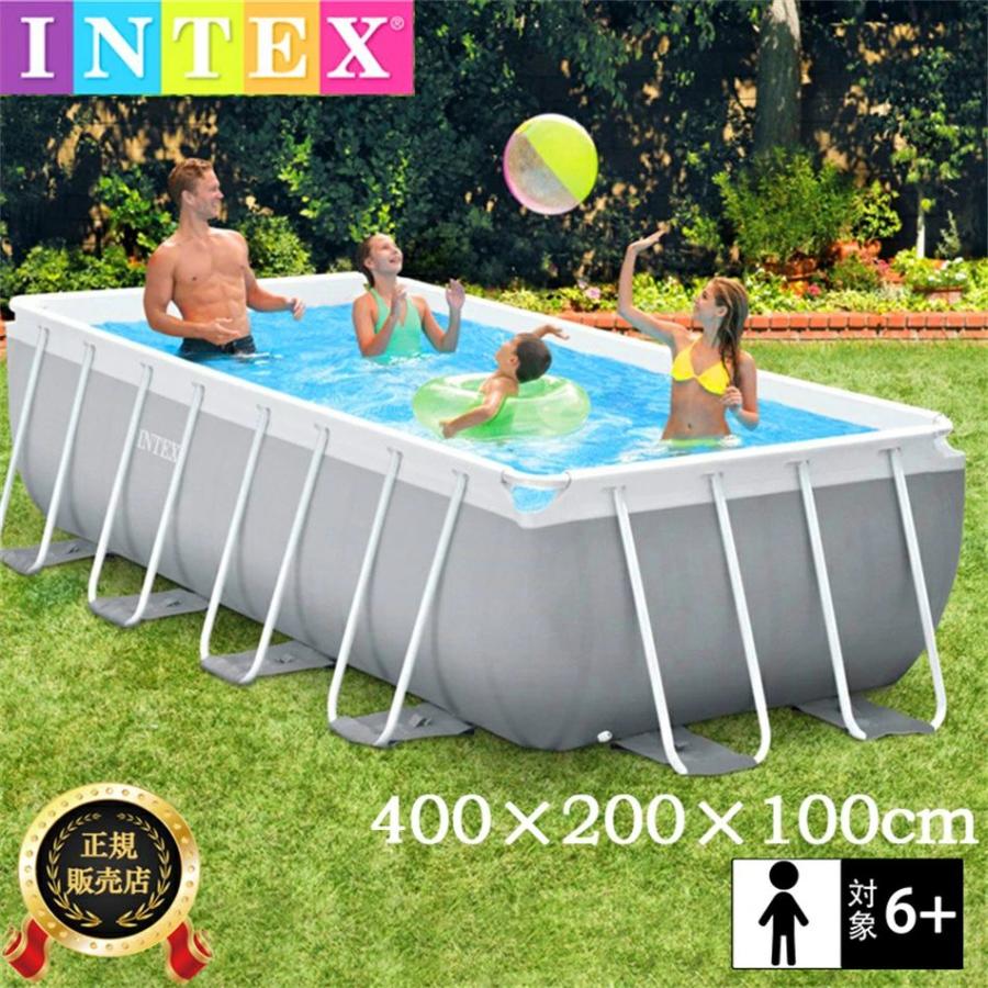 スウィミングプール はたご屋テックス INTEX26788 大型 身寄りスウィミングプール 水遊び 400cm×200cm×100珊 暑さ打つ手 スウィミングプール 身寄り用 ちびっ子用