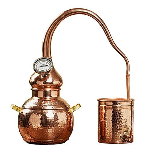 澄ます器 3Lアランビックそれでも、銅の密造酒澄ます所、身寄り用醸造酒ぶどう酒生み出すこと一揃いの道具、体温計、冷やかす導管、ウィスキー、密造酒、エッセンシャルオイル、ハイドロソ