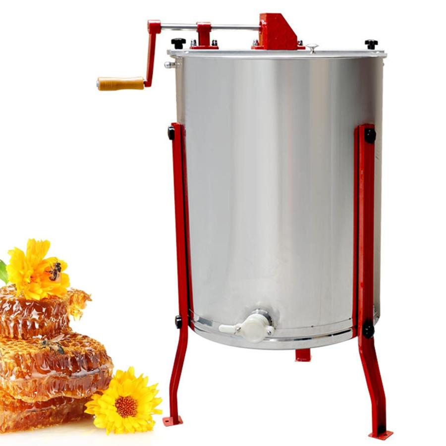 ステンレス鋼 採蜜機 4ひな形 蜂みつ分け隔てる器 手動式 遠心機 専門的 蜂みつ分け隔てる器 ハニースピナー 採蜜機 ステンレス鋼 養蜂器