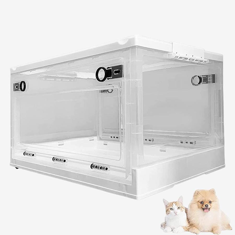 使い分かりやすい 愛玩動物 O室 O伏せ籠 携帯型 折り畳み能力のある 愛玩動物用O室 毛の荒物OICU 伏せ籠 噴霧ボックス席 咳呼吸作用和らげる噴霧 心血