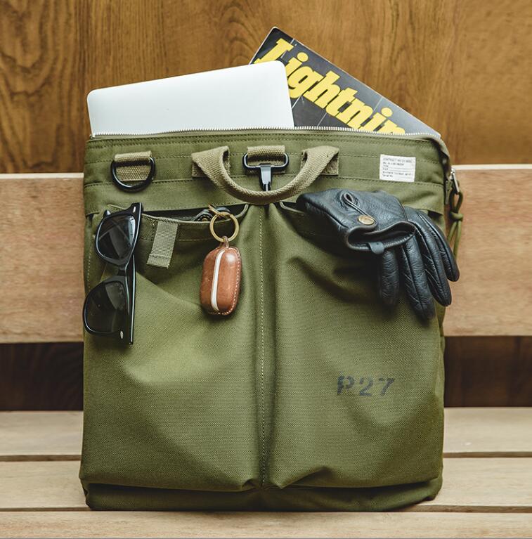 FLYERS HELMET BAG メンズ アメカジ 帆布御徒面子 書きものかばん 2WY トートバッグ