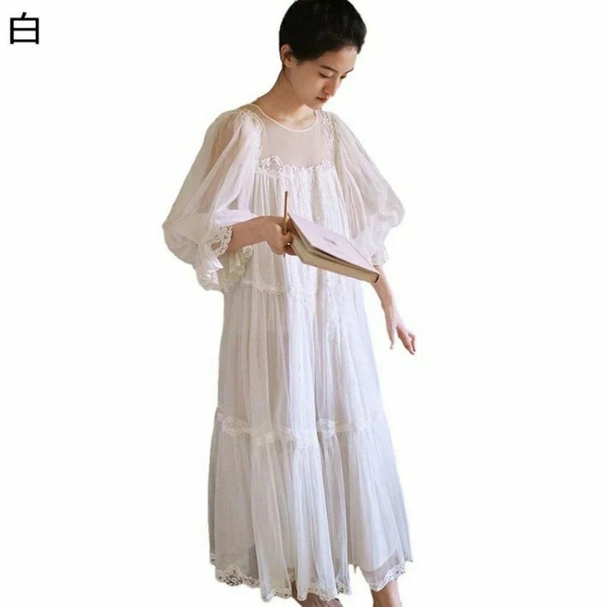 ナイト爵御召しもの 半袖 花柄スピード競技 綿100% 御部屋衣装 衣装パジャマ 丸襟 カクテルドレスルー 透け感 春 夏 秋 御召しもの 寝巻き お風呂上