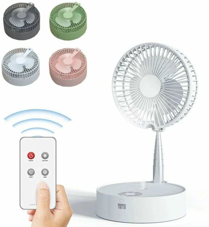 扇風機リビング扇卓上扇風機折りたたみ扇風機LED点火装置役立つこと加湿役立つこと付き添い人静音一台多役140度角度合わせる申し受ける式折りたたみ伸縮式靄