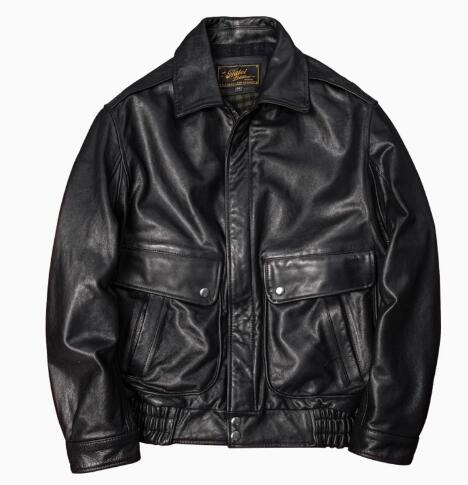 秋冬 新品 レトロ アメカジ 牛皮 本革 見て呉れ好いたらしい メンズライダースジャケット 革ジャン S～5XL