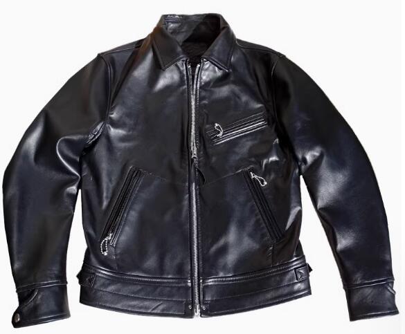 秋冬 新品 1.1粍羊革  レトロ Mulhlolland 羊革 本革 雅びやか メンズライダースジャケット 革ジャン Ｓ～5XL 黒