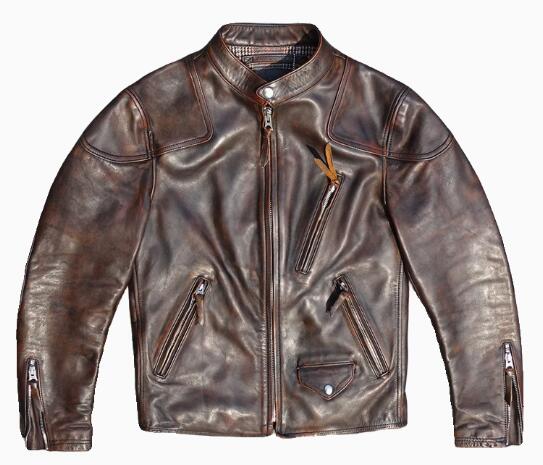 秋冬 新品  雅びやか 茶芯馬革 ユーズド産業 レトロ 本革  ライダースジャケット 革ジャン Ｓ～5ＸＬ