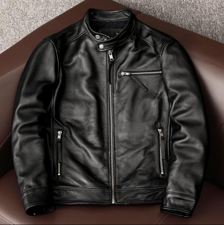 秋冬 なめし革上衣 雅びやか 本革 牛皮 ライダースジャケット  革ジャン   黒Ｓ～6ＸＬ