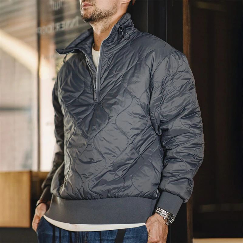 ヴィンテージ遣りくち 3M  Thinsulate  秋冬 Quilting Half ZIP Coat 中綿 生あたたかい メンズコートジャケット アノラック   新品未当て嵌める L～ＸＸＬ