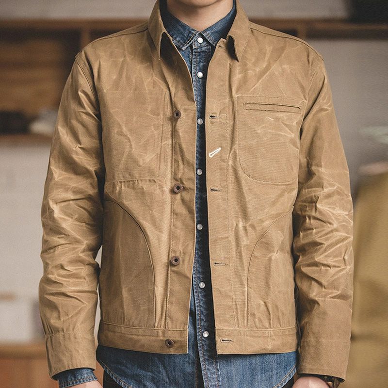 秋冬 ヴィンテージ   アメカジ 帆布 メンズ上衣 新品未当て嵌める Ｍ～ＸＸＬ