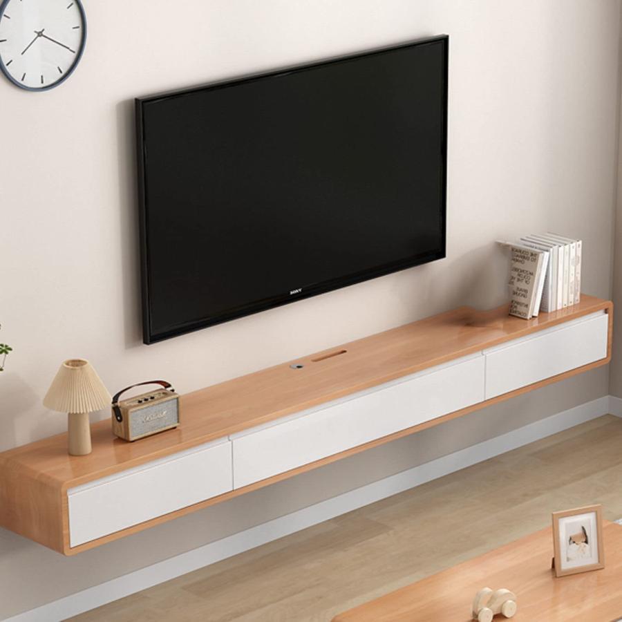 壁掛けテレビキャビネット フローティング テレビ台、フローティングtvコンソールテレビキャビネット 引き出し付きテレビコンソール フ｜りるーむショップ