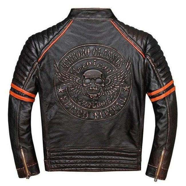 春秋 ファッション フライトライダース本革ジャケット カッコイイ ケミカルウォッシュ 革ジャン レザーコート カジュアル防風 牛革製ジ｜りるーむショップ