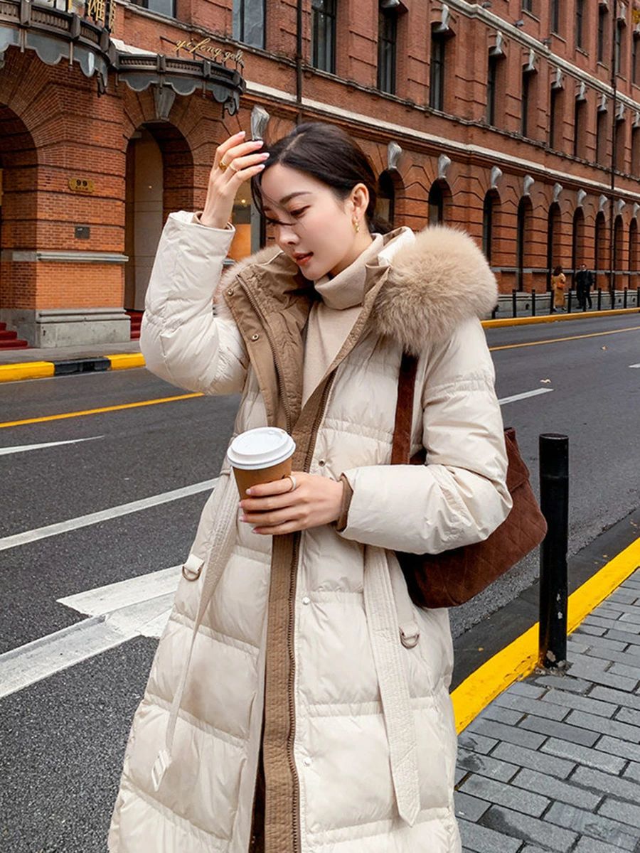 ダウンコート 厚手 レディース ダウン コート 冬 ロングコート フード付き キルティングコート ファー アウター 冬コート 防寒服 通勤｜りるーむショップ