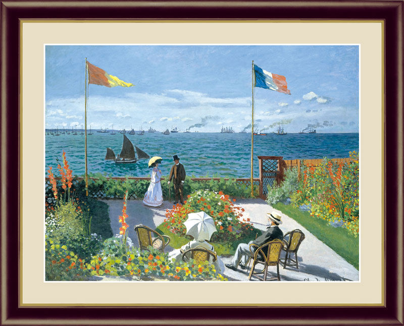 クロード・モネ ヴィンテージステンドグラス サン・タドレスの浜辺 シカゴ美術館 g4-bm023-f4.jpg