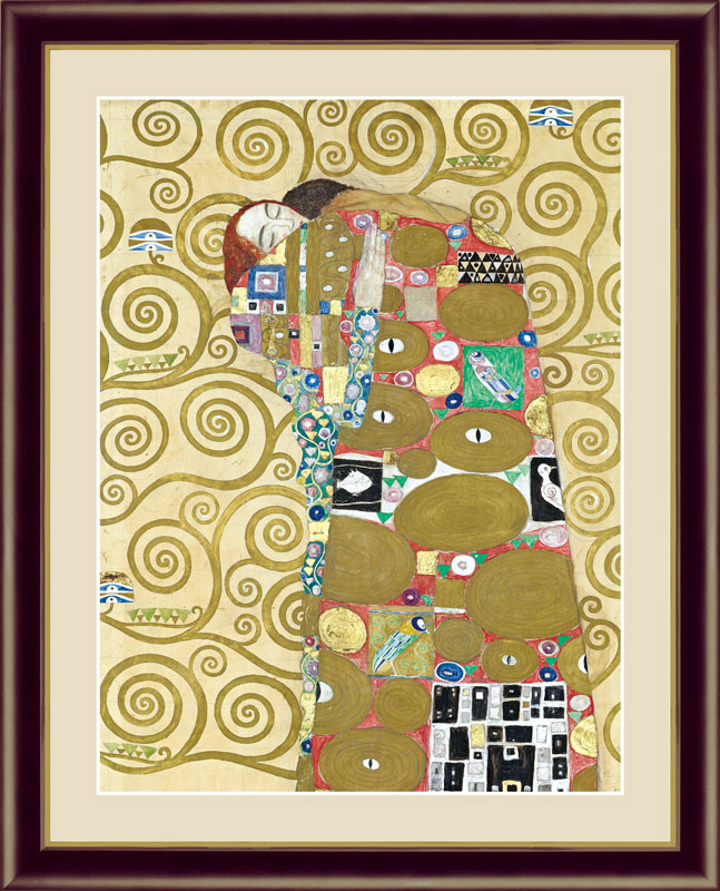 有名 絵画 2点有名絵画 額入りアート クリムト 「 抱擁 」 送料無料 g4-bm072-f6.jpg