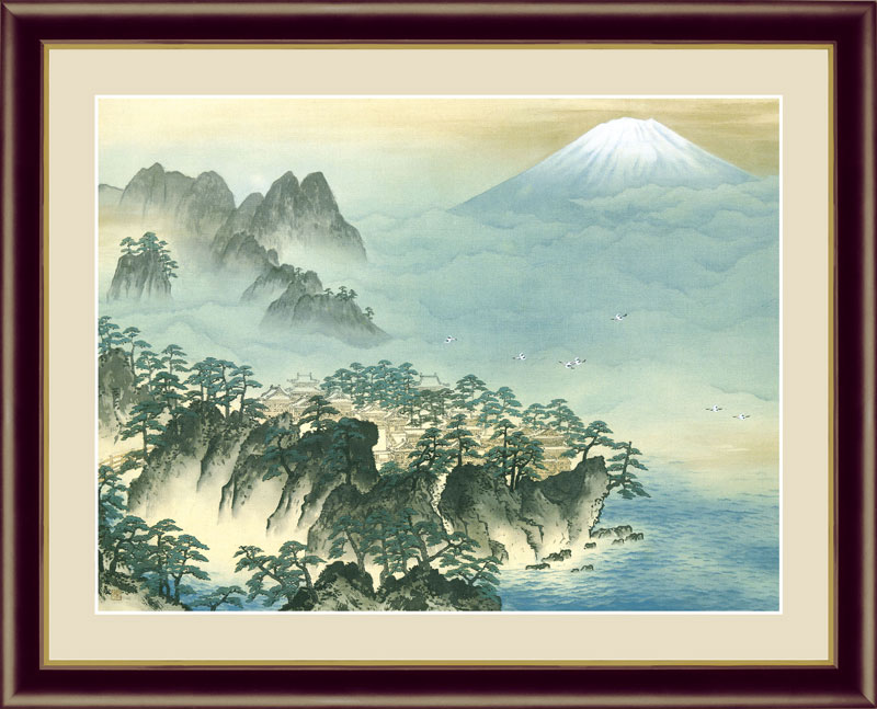 絵画　額縁　複製画　横山大観　アクリル板 代引き不可】 横山大観 複製画 額縁 絵画 アクリル板 絵画 - 大