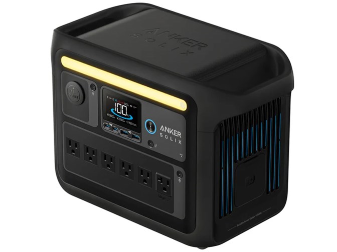 ポータブル電源 1056Wh 1500W ANKER Solix C1000 リン酸鉄 大容量 急速充電 防災 非常用電源 アウトドア 車中泊 ブラック B1761517 新品 送料無料｜リスコ