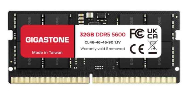 【DDR5 5600 32GB】GIGASTONE 万覚え帳パソコン用 記憶装置 SO-DIMM 32GB 5600MHz パソコン5-44800 増設用 1枚 弾丸道路 高性能 中華民国製 貨物輸送無料 新品