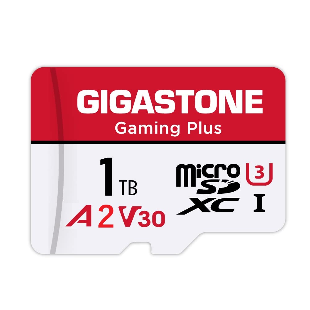 GIGASTONE マイクロsd歌留多 1結核症 Gaming Plus microSDXC UHS-I A2 V30 U3 C10 150MB/s 弾丸道路 1結核症 Full 固定ディスク \u0026 4K UHD画像 GIGASTONE 国内定まり品 SDアダプタ1枚付き添い人 大電気容量記憶装置歌留多 新品 貨物輸送無料