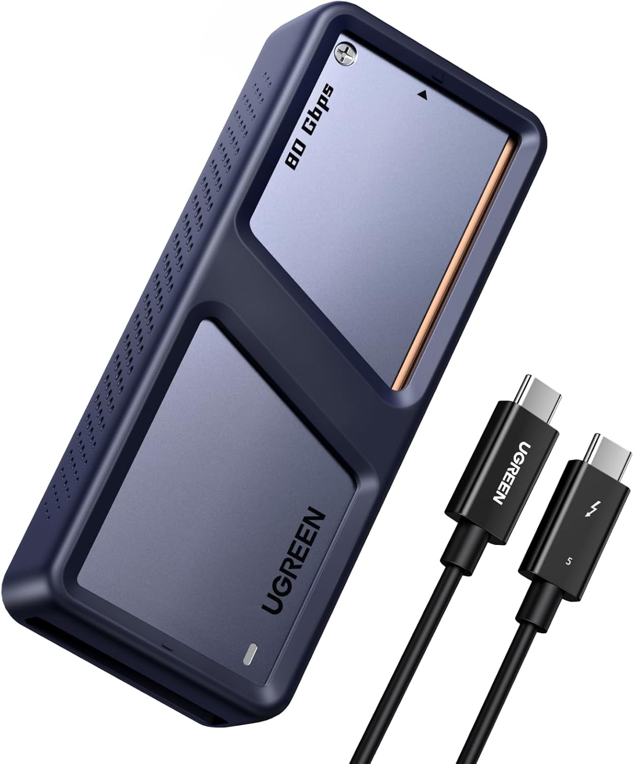 【正規品】UGREEN D705 M.2 NVMe SSD 外付けケース Thunderbolt 5 対応 最大80Gbps 高速転送 USB-C NVMe SSDケース アルミ筐体 冷却ファン搭載 最大8TB対応 Windows Mac Linux対応 UGREEN 送料無料