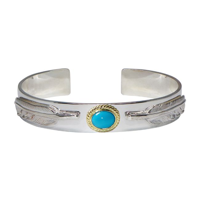 tady&king 金縄ターコイズバングル TADY&KING平打ちバングルリリーSV金縄ターコイズ Bracelet