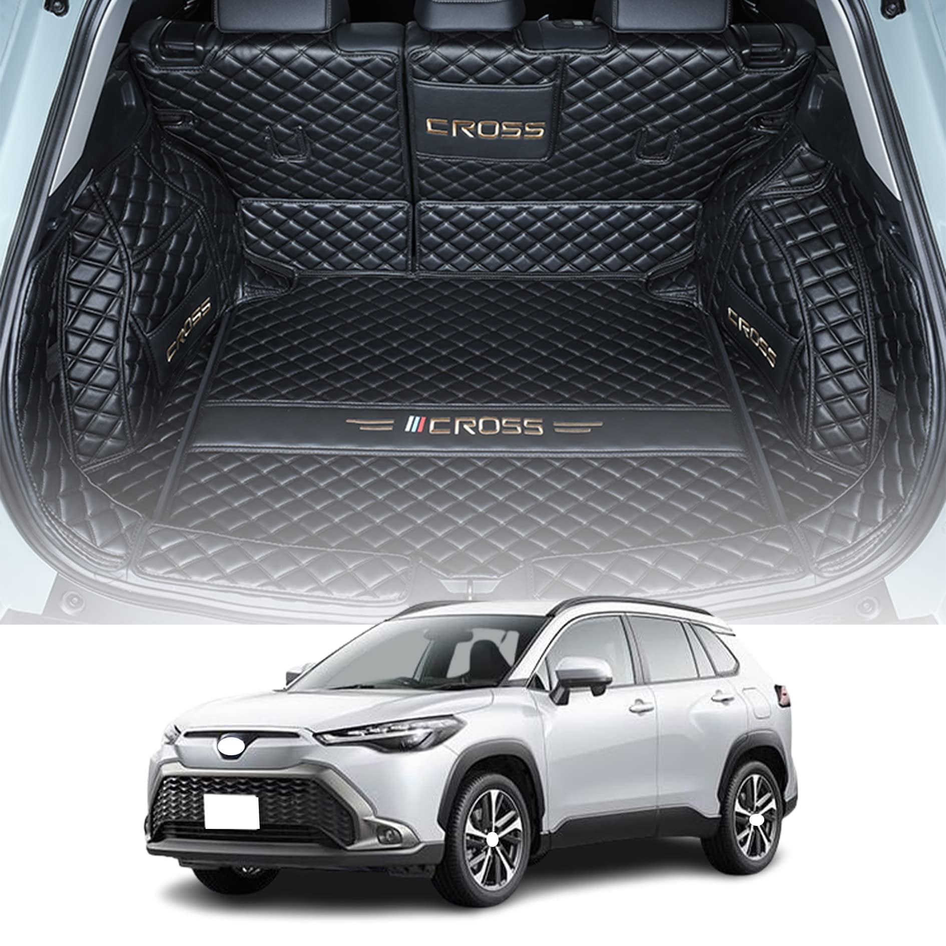 適用トヨタ新型カローラクロス10系 2WD ラゲージマット カスタム 車の トランクマット Corolla Cross (2021年9月~2023年) XPE レザー|リソルヴマート