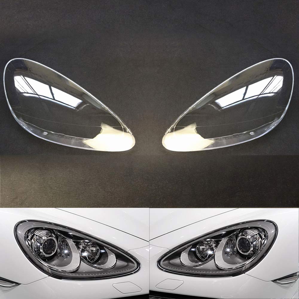適合ポルシェ-カイエン 2010-2014年式 車のヘッドランプカバー 高品質透明なプラスチック素材、頑丈で耐久性ヘッドランプ クリア レンズ｜リソルヴマート 24,074円