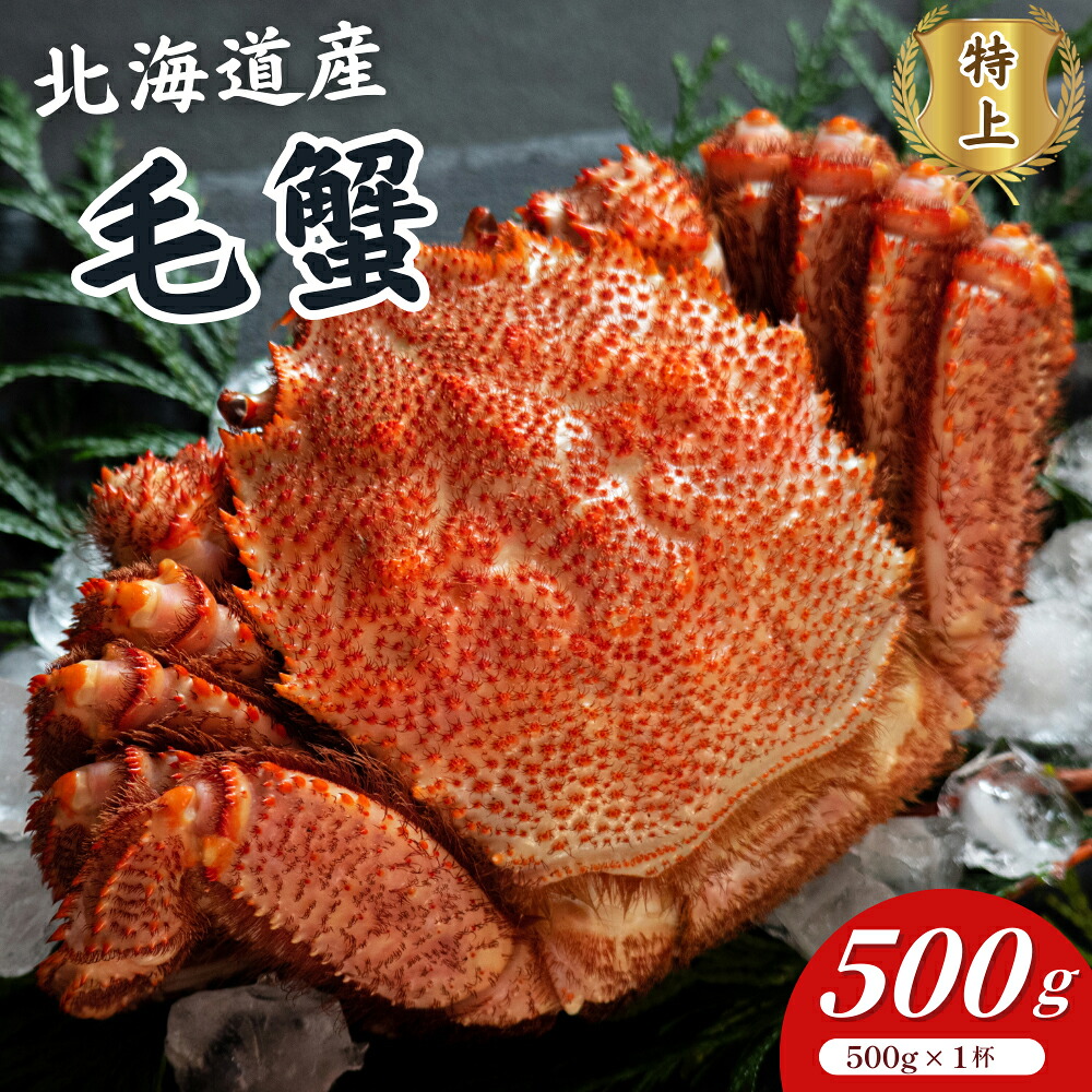 【送料無料／三特ランク】北海道産 毛蟹 650g 前後 1尾 特大 三特品 濃厚かに味噌 身入り抜群 浜茹で 冷凍 毛ガニ 海鮮 ギフト 贈答 お歳暮 正月 お祝い 高級 海鮮グルメ お取り寄せ カニ味噌 北海道直送 豪華