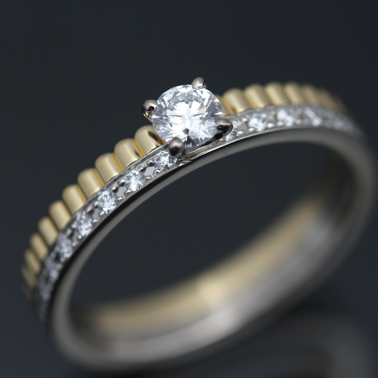 楽天市場】ブシュロン 指輪 K18YG K18WG ダイヤ0.23ct(F-VS1-3EX-NONE